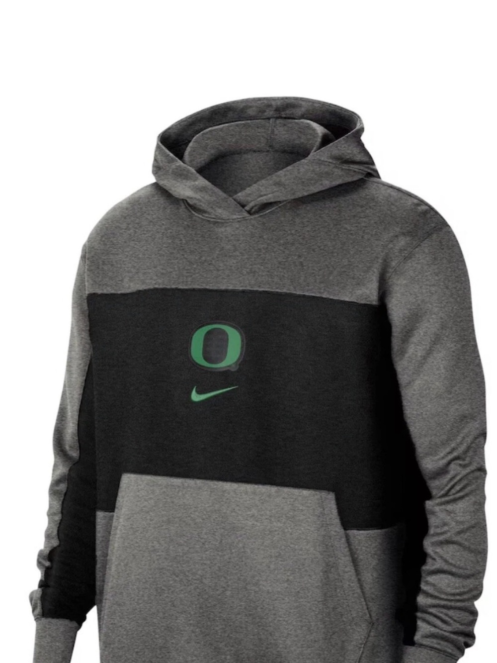 Nike Oregon Ducks Hoodie Mens XL Dri-FIT Gray Black Performance Pullover NCAA - Picture 1 of 5